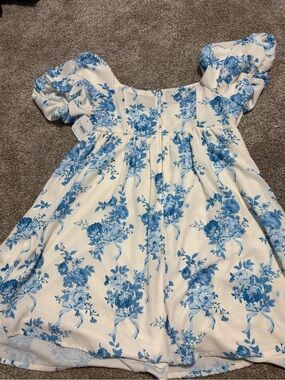Altar'd State Cream Dress with Blue Floral Print